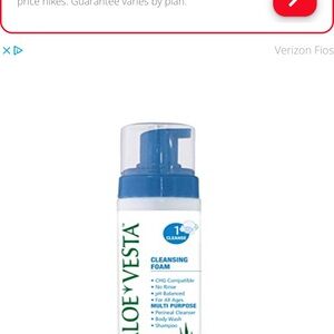 Blue Bath & Body Product with Pump Dispenser